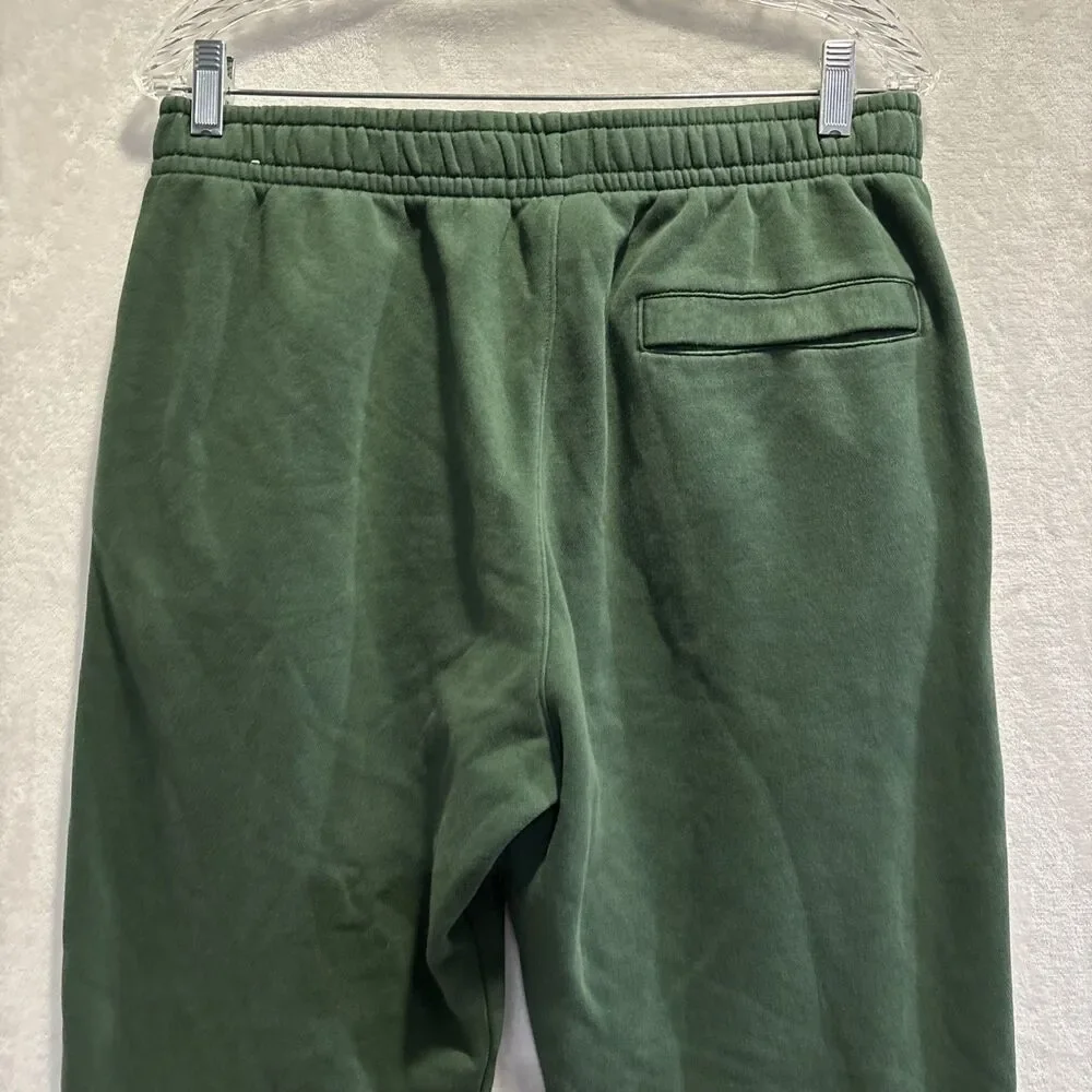 Nike Sportswear Club Fleece Sweatpants Pants Men's Medium Green Embroidered Logo